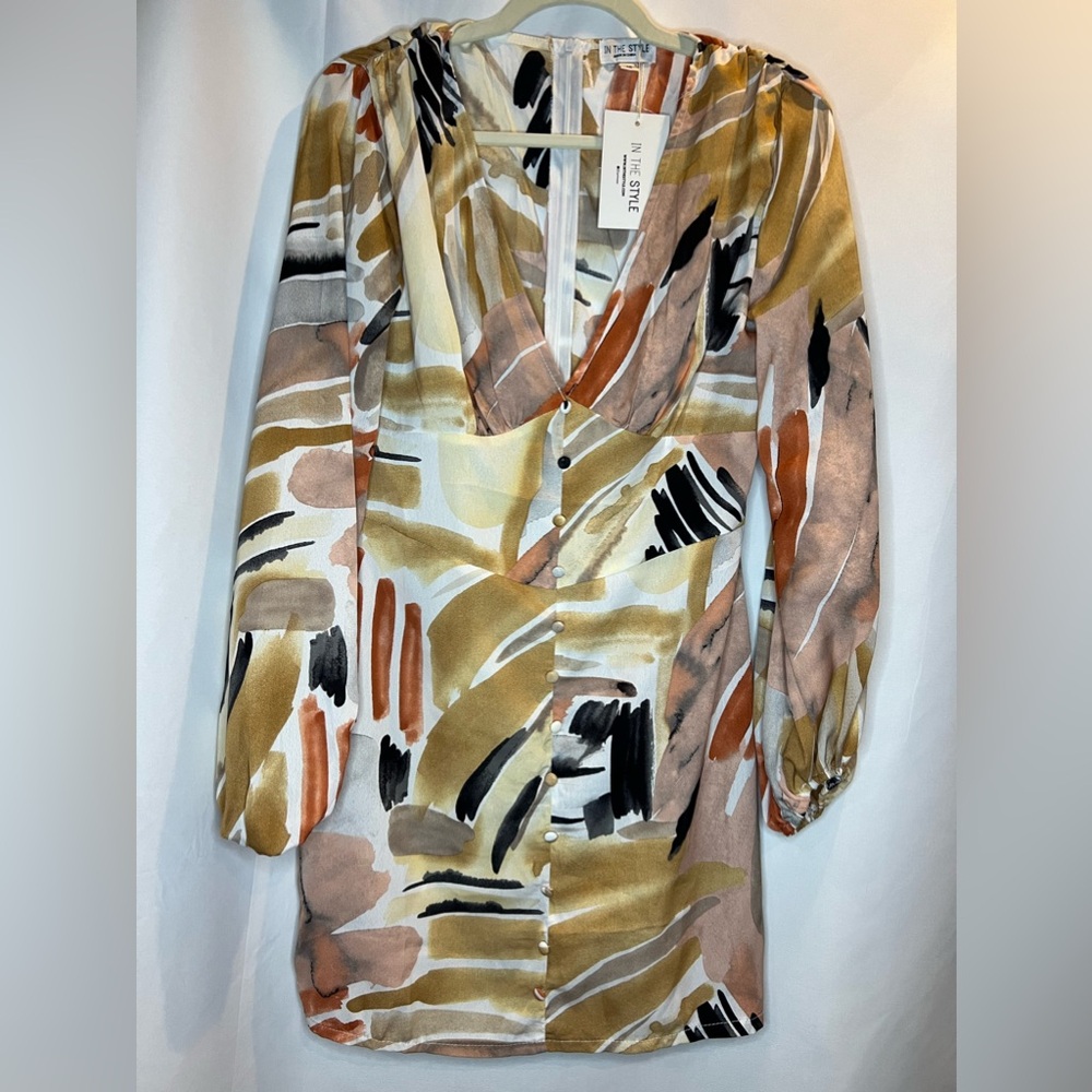 In the Style Boutique Brand Geometric Print Mini Dress size 10 NWT